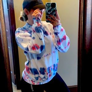 Pink & blue medium crew neck hoodie!!